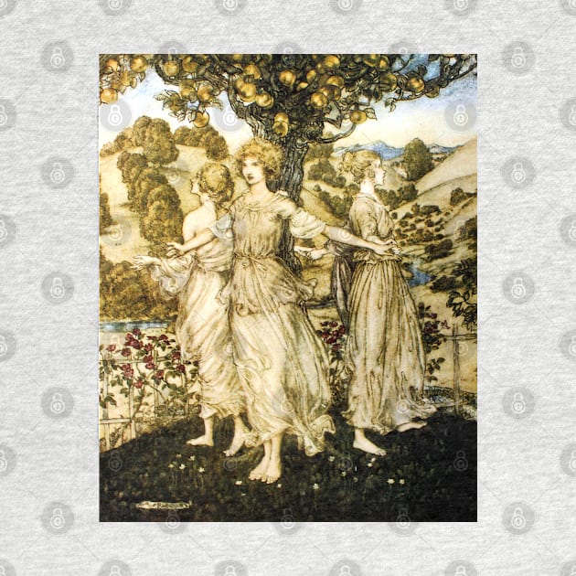 Daughters of Hesperus - Arthur Rackham by forgottenbeauty